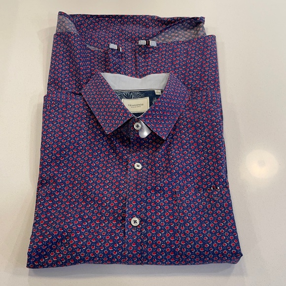 7 Diamonds Short sleeve button down casual shirt Large - Picture 1 of 2